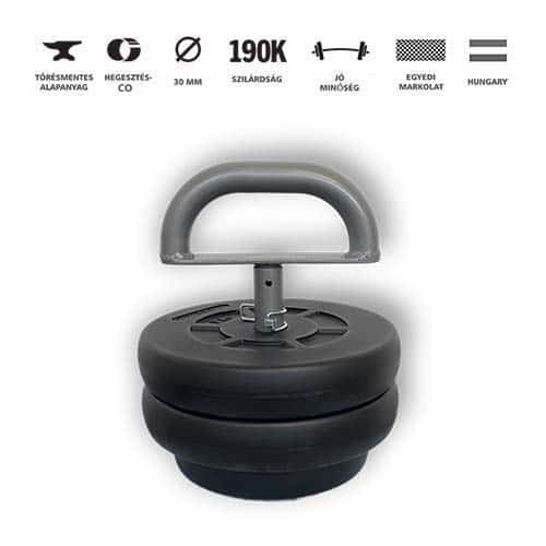 GazoFitness® Állítható Kettlebell 2,5kg + 5kg súlytárcsákból /Össz 14 Kg/