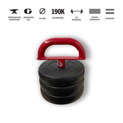 GazoFitness® Állítható Kettlebell 9 Kg/ LIMITÁLT PIROS/