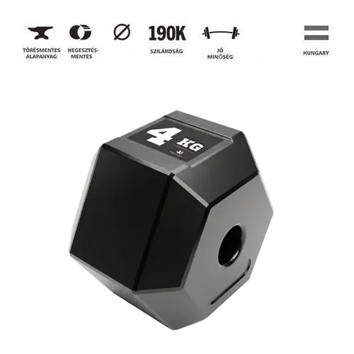 GazoFitness® Állítható Kettlebell /Össz 4 Kg/ (Hexagon tárcsás) – 2. kép