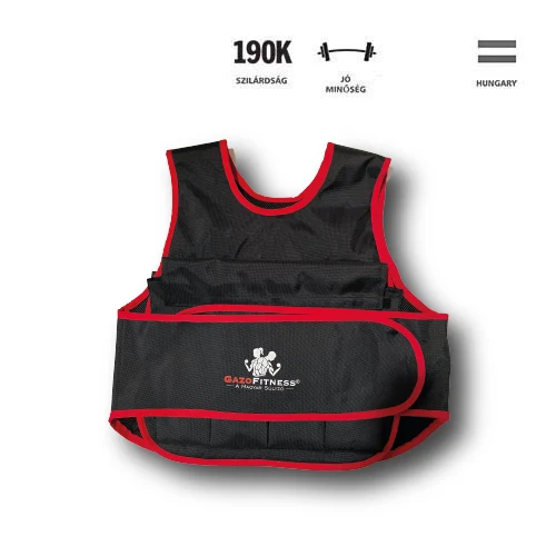 GazoFitness® Állítható Súlymellény 18 Kg (Piros)