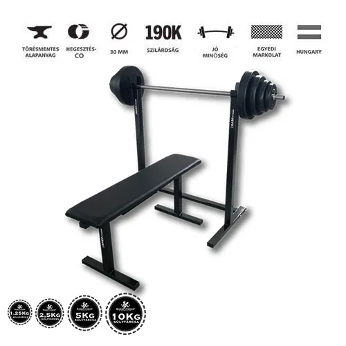 GazoFitness®Állvány + Pad + Kétkezes Súlyzó 42,5 kg