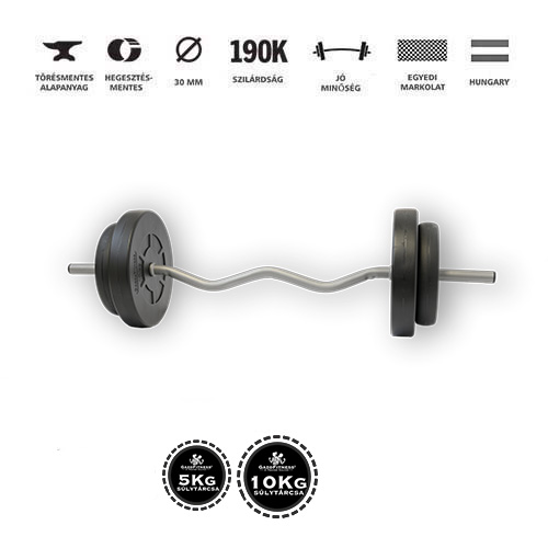GazoFitness® Francia Rudas Súlyzó 32 Kg
