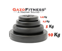 GazoFitness® Hardcore Készlet 67,5 kg (Menetes kézisúlyzórúddal) – 2. kép