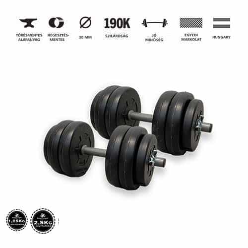 GazoFitness® Hardcore Készlet Francia Rudas 66,5 Kg – 3. kép