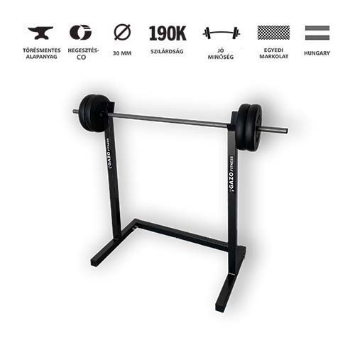 GazoFitness® Hardcore Készlet (Súlytartó állvány + Egyenes rudas súlyzó 25 Kg)