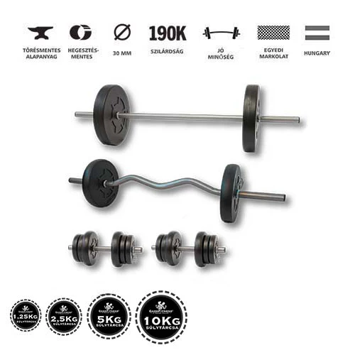GazoFitness® Hardcore Szuperkészlet 55 Kg