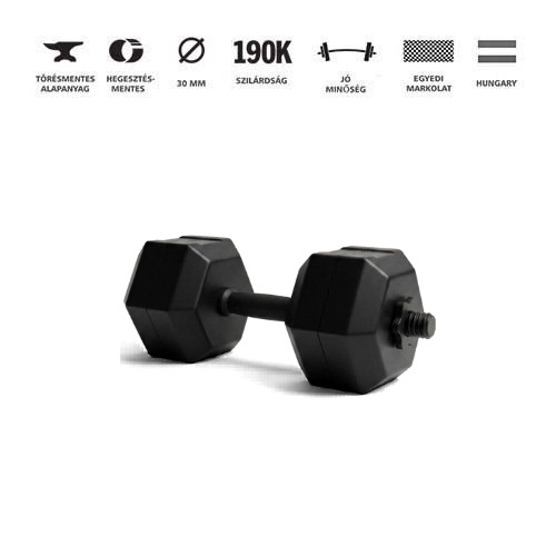 GazoFitness® Hexagon Kézi Súlyzó 1x9,5 Kg /állítható/