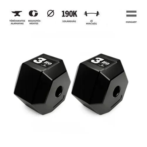 GazoFitness® Hexagon Súlytárcsa 2x3 kg (össz:6 kg)