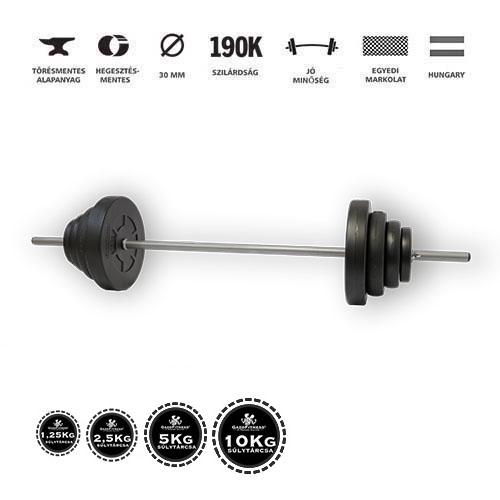 GazoFitness® Kétkezes Súlyzó 42 Kg (150 cm Hosszú Rúddal)