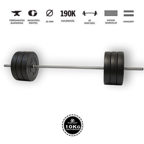 GazoFitness® Kétkezes Súlyzó 65 Kg (150 cm Hosszú Rúddal)