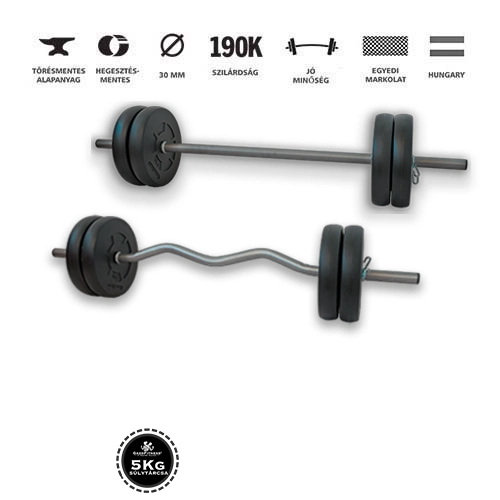 GazoFitness® Kétkezes súlyzócsomag 45 kg – 2. kép