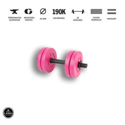 GazoFitness® Kézi Súlyzó 1x6Kg(Össz:6Kg)Rózsaszín