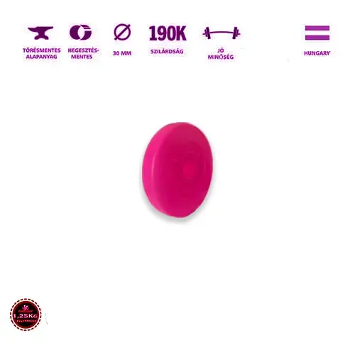 GazoFitness® Kézi Súlyzó 1x6Kg(Össz:6Kg)Rózsaszín – 4. kép