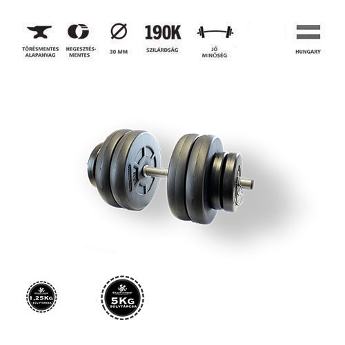 GazoFitness® Kézi Súlyzó 25,5 Kg