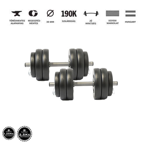 GazoFitness® Kézi Súlyzó 2x13,5Kg(27Kg)  Legkedveltebb Termék!