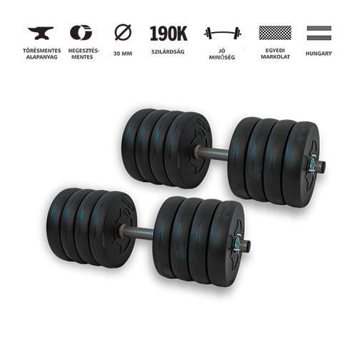 GazoFitness® Kézi Súlyzó 2x22 Kg (42Kg)