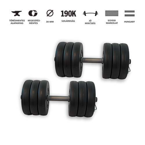 GazoFitness® Kézi Súlyzó 2x33 Kg (66Kg)