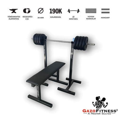 GazoFitness®Mobil Állvány + Pad + Kétkezes súlyzó /Össz 45kg/