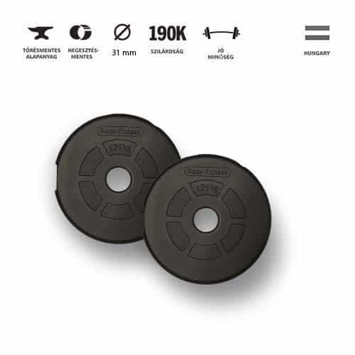 GazoFitness® Súlytárcsa 2 x 1 ,25 Kg (2,5 Kg)