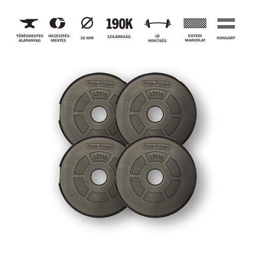 GazoFitness® Súlytárcsa 4 x 1,25 Kg (5 Kg)