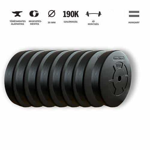 GazoFitness® Súlytárcsa 8x10 Kg( Össz: 80kg)