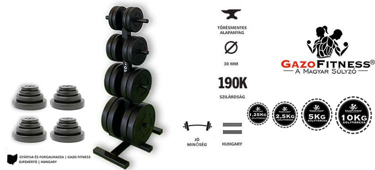 GazoFitness® Súlytárcsa Tartó Állvány 75 Kg Súllyal – fő jellemzők, magyar gyártás (GazoFitness®, Újfehértó)